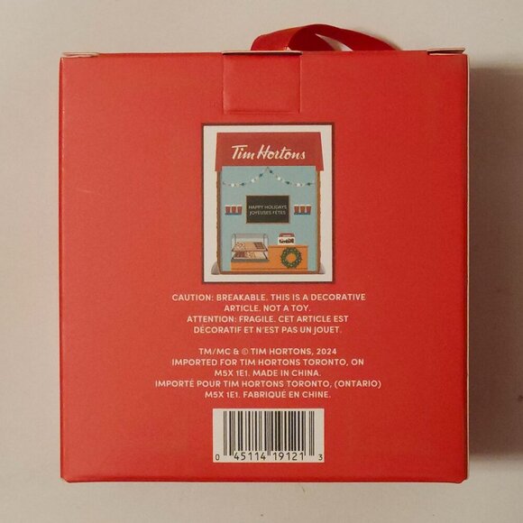 TIM HORTON'S ORNAMENT 2024 Tim Hortons Bake Shop Store Front Christmas Ornament - Picture 2 of 4